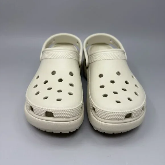 Crocs Classic Bae Platform Clog Shoes Womens Size 8 Beige Tan Slip On Comfort - Picture 4 of 10